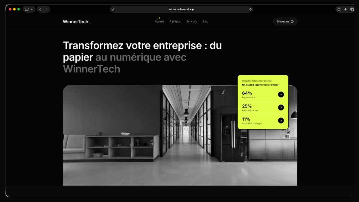 WinnerTech — Agence digitalisation