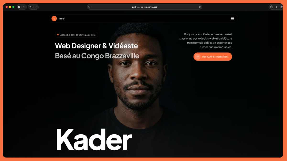 Kader — Portfolio créatif