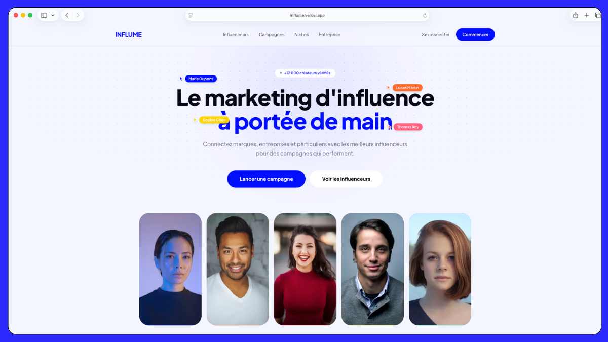 Influme — Marketing d’influence